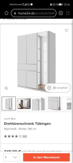 Drehtrenschrank TBINGEN komplett neu