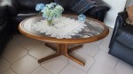 Wohnzimmer Tisch Marmorplatte Gestell Eiche