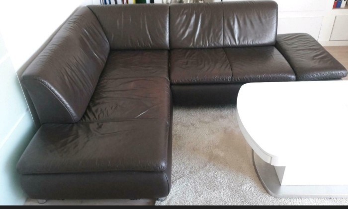 Lederecksofa 80