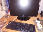 PC mit Tastatur, Monitor und Drucker